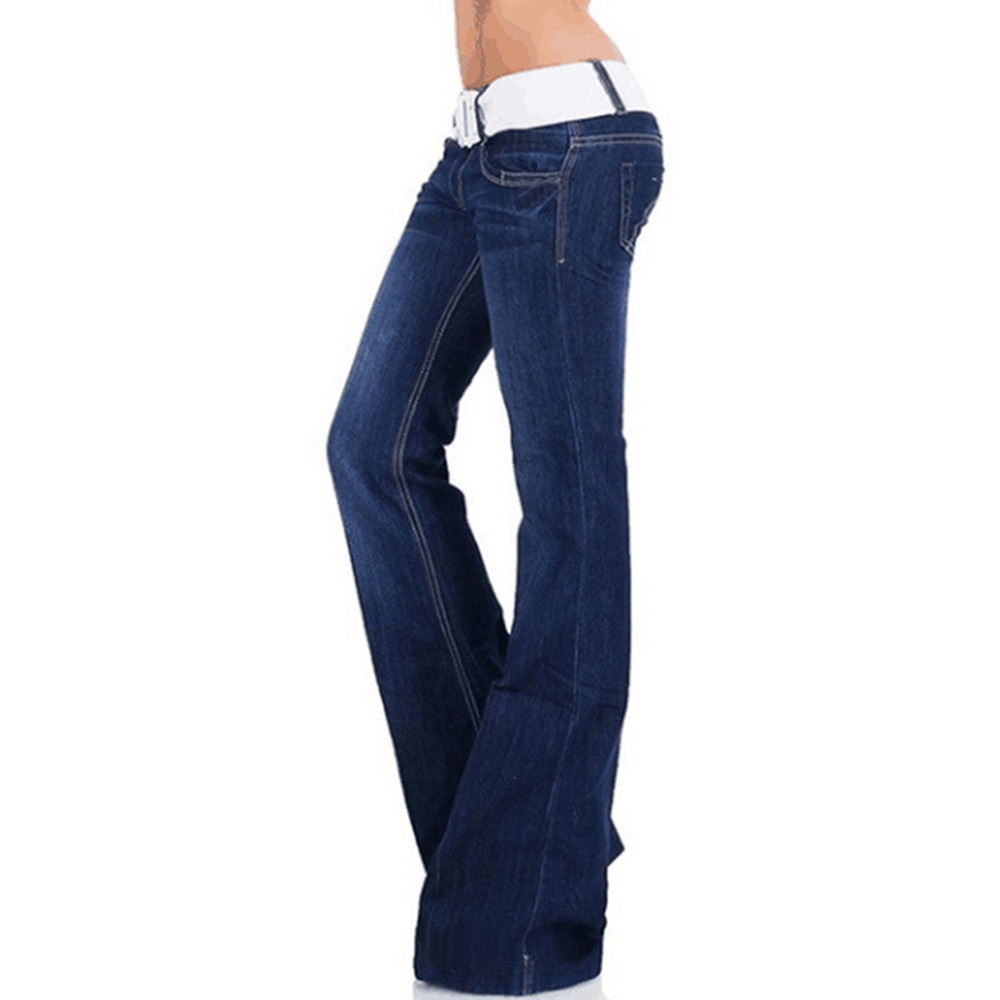 Classic Low-Rise Washed Bootcut Jeans