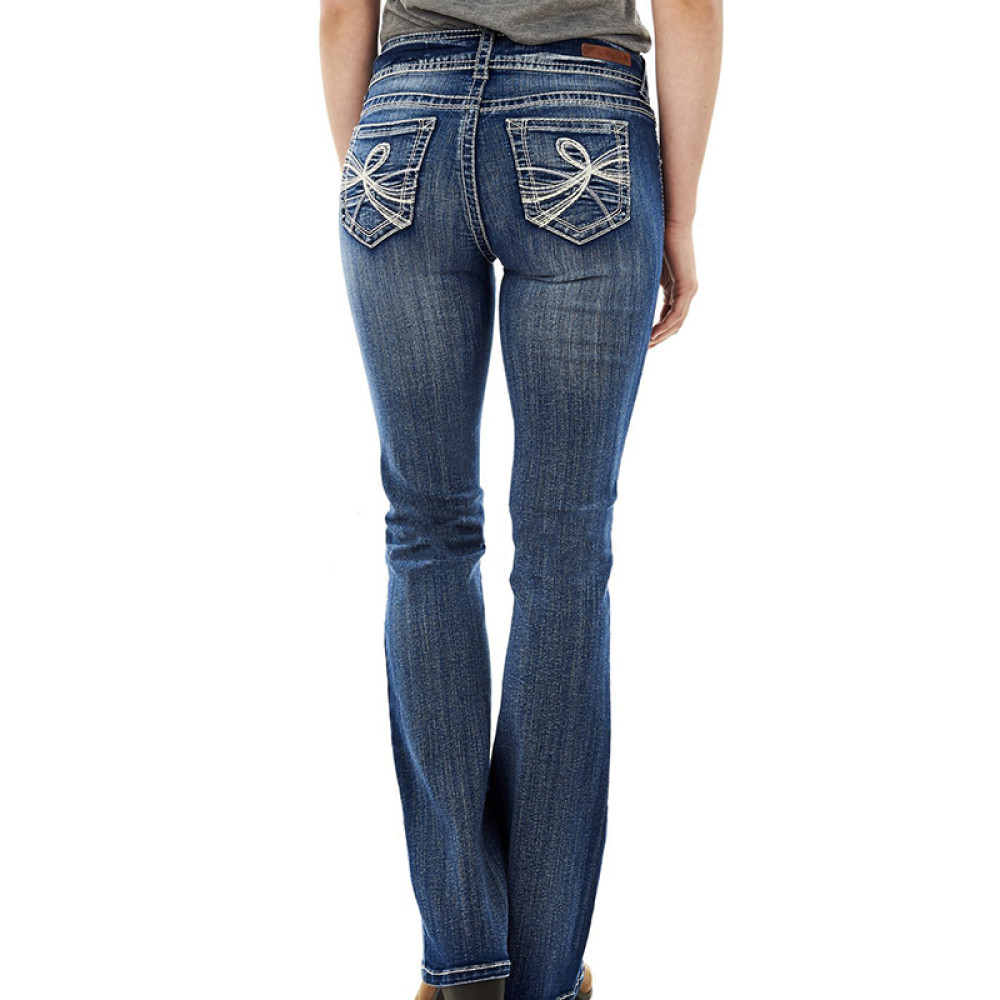 Classic Wash Slim Fit Button Pocket Jeans