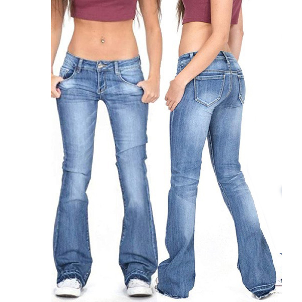 Classic Washed Flared Jeans
