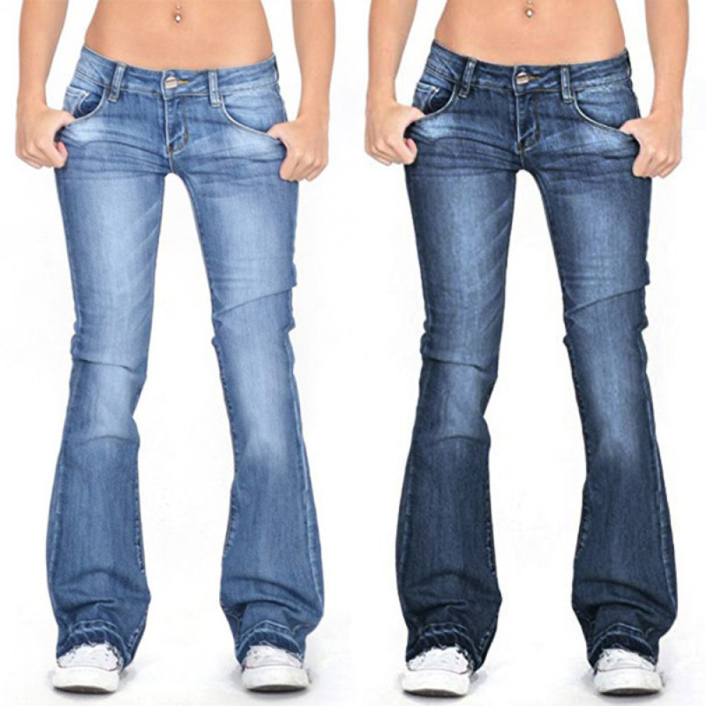 Classic Washed Flared Jeans