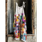 Lovely Colorful Dogs Art Loose Fit Jumpsuit