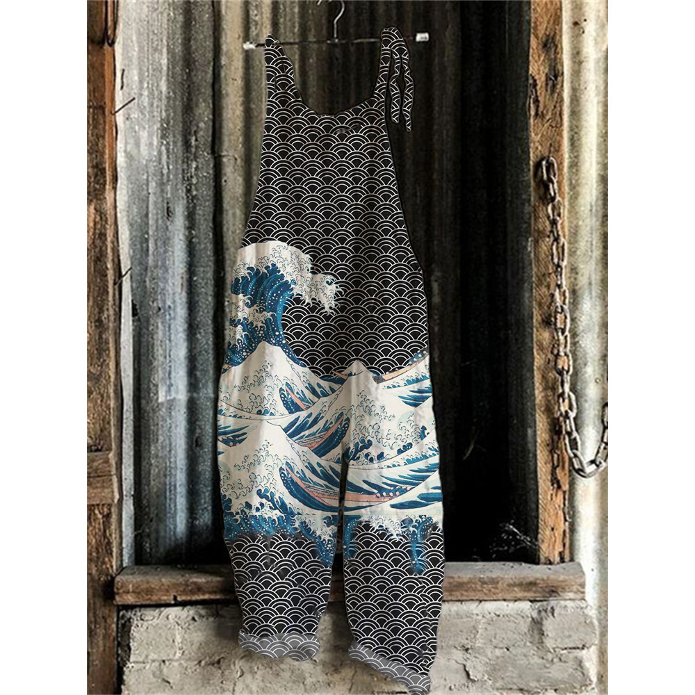 The Great Wave off Kanagawa Japanese Art Jumpsuit