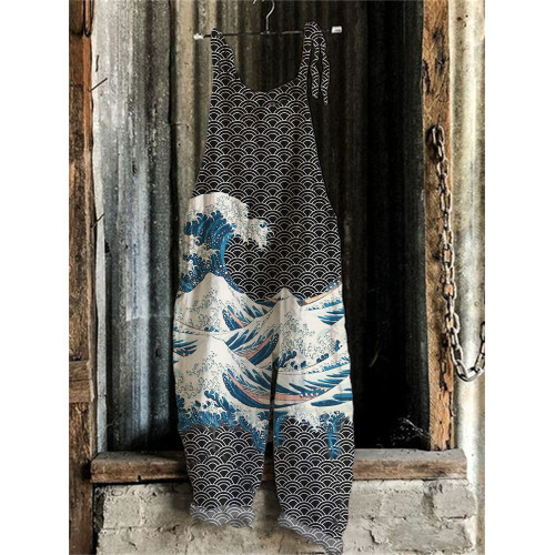 The Great Wave off Kanagawa Japanese Art Jumpsuit