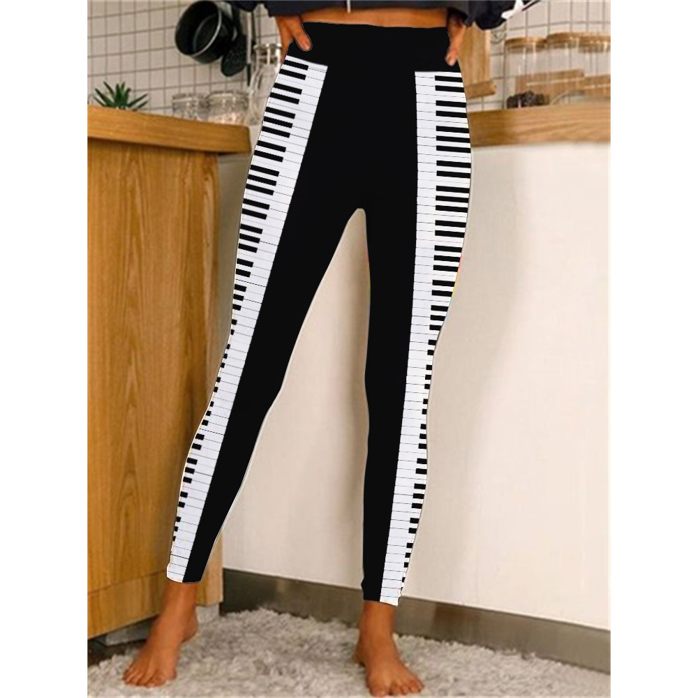 Piano Keys Print Music Lover Essential Leggings