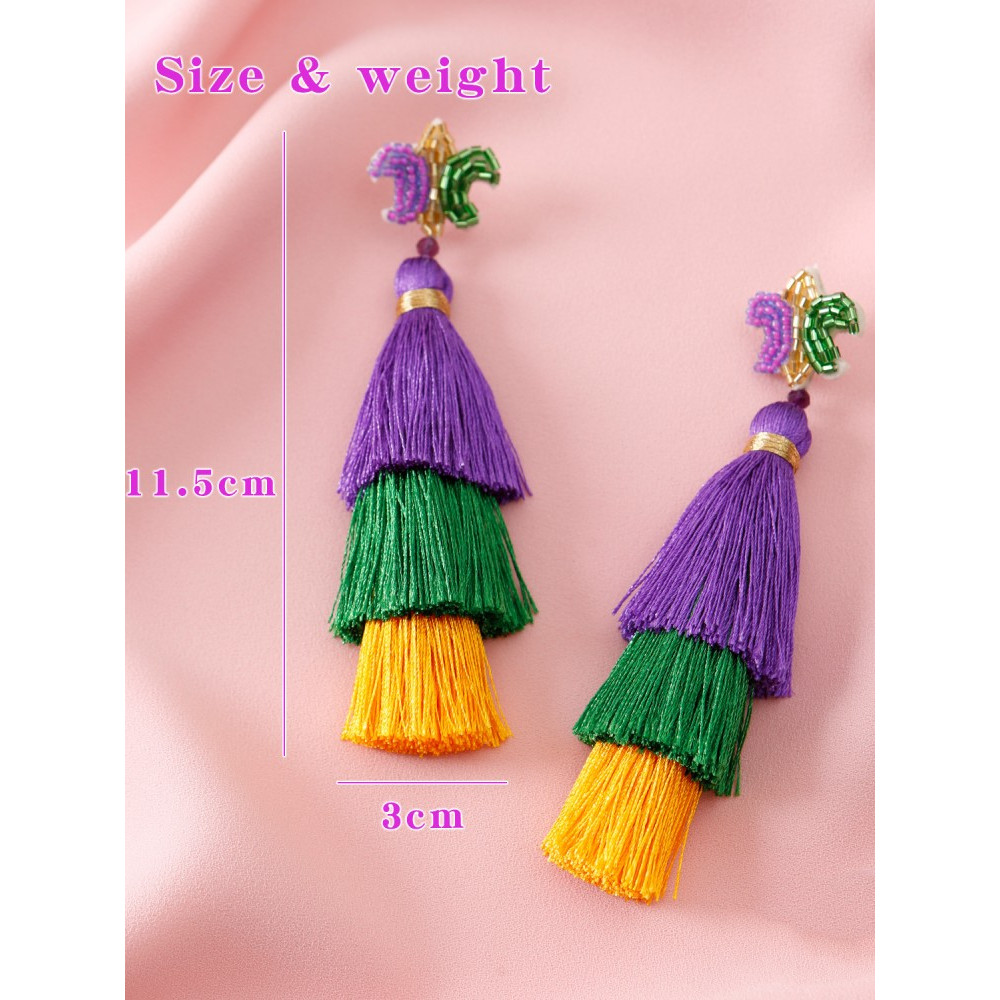 Bohemian Flower Tassel Earrings