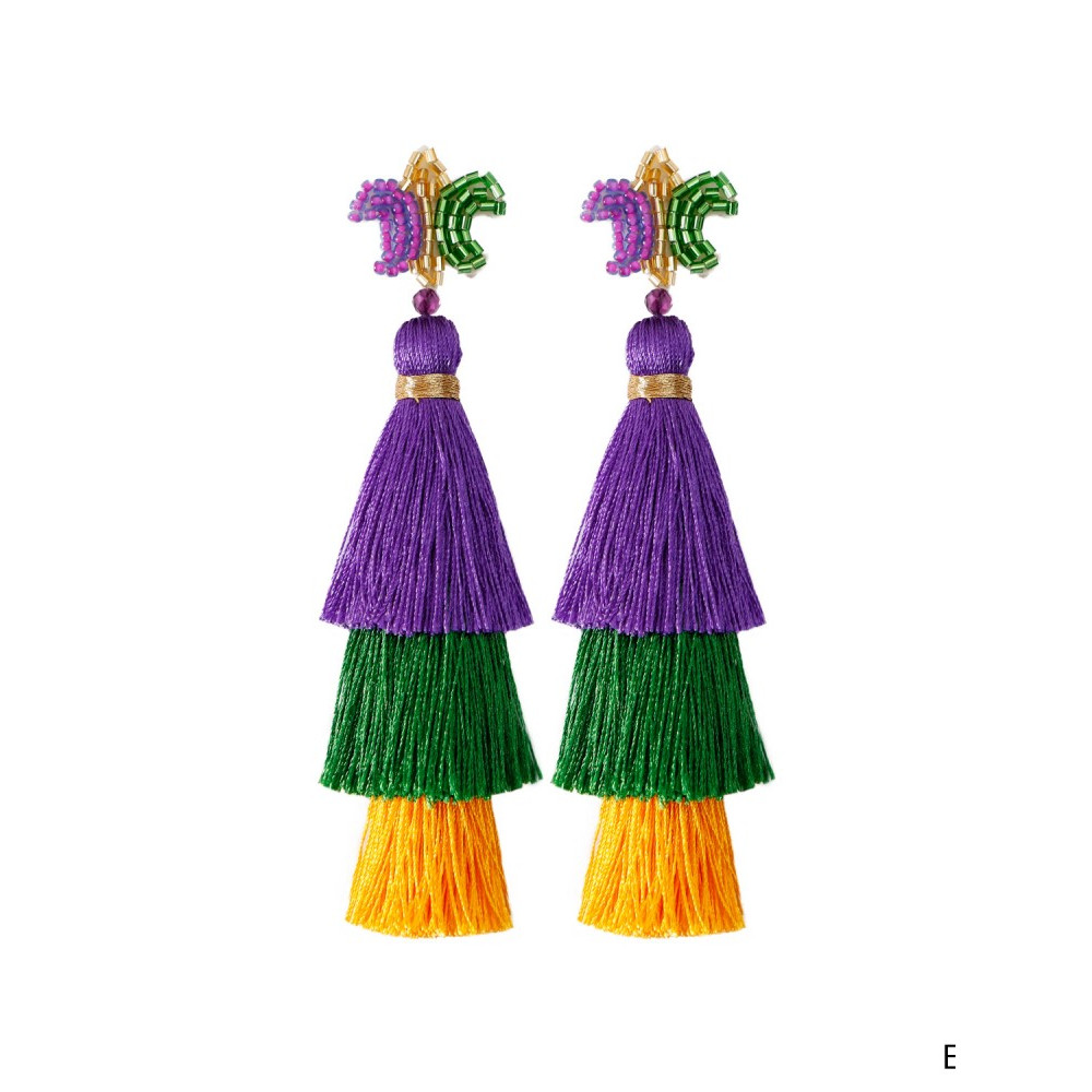 Bohemian Flower Tassel Earrings