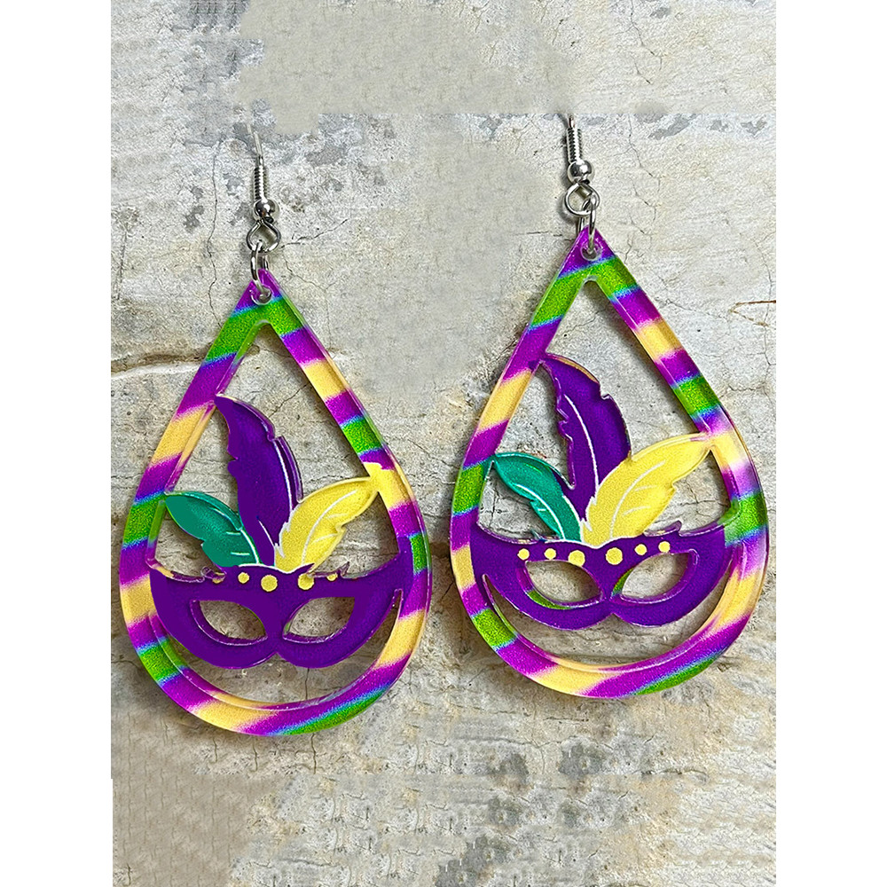 Casual Mardi Gras Earrings