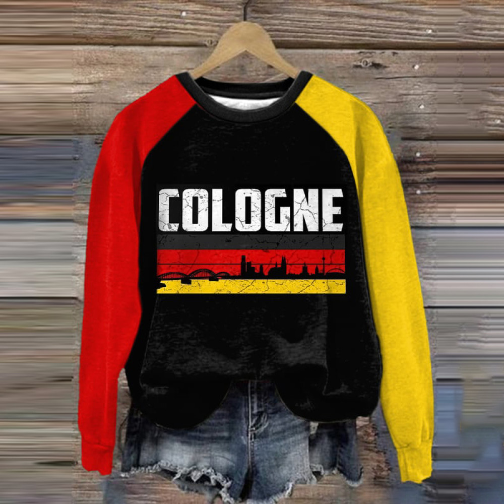 Clogne Print Long Sleeved Sweatshirt