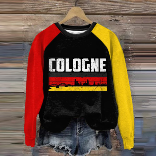 Clogne Print Long Sleeved Sweatshirt