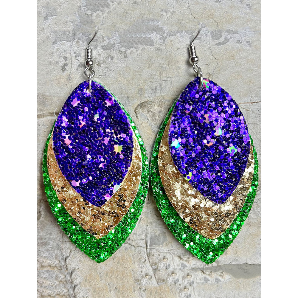 Fashion Mardi Gras Sparkle Earrings