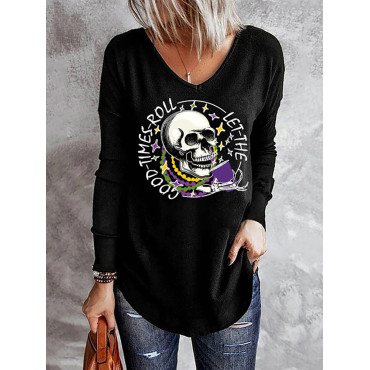 Good Times Roll Let The Mardi Gras Print T-Shirt
