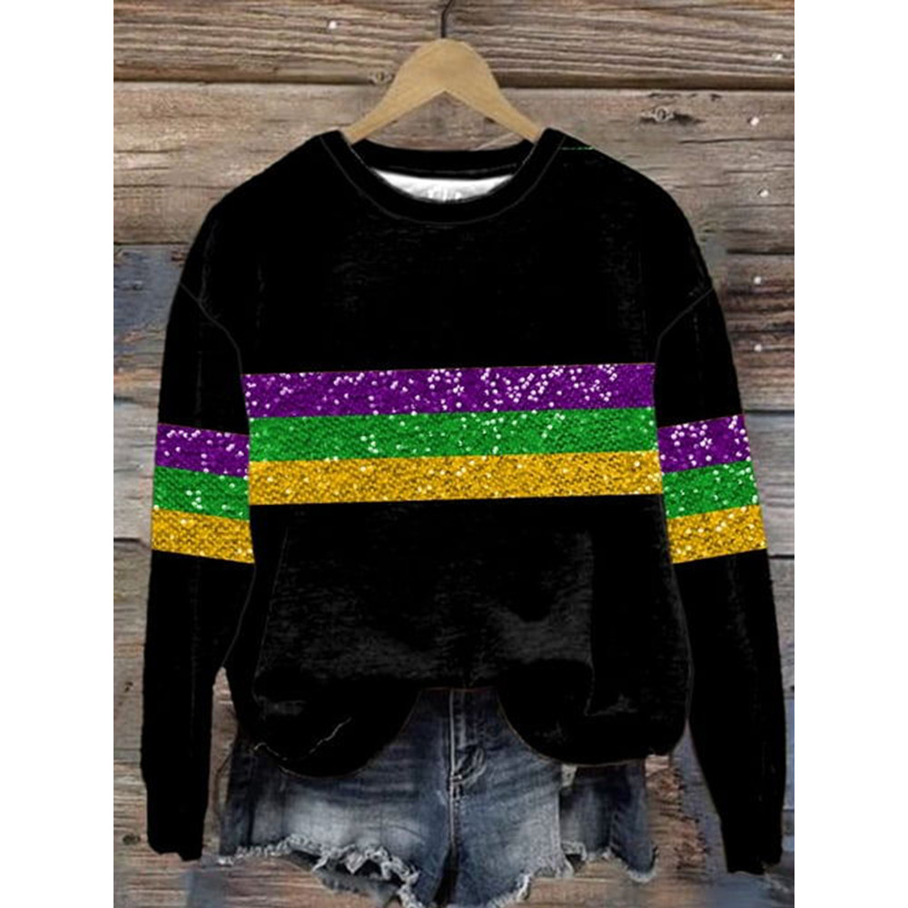 Mardi Gras Casual Cozy Sweatshirt