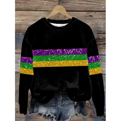 Mardi Gras Casual Cozy Sweatshirt