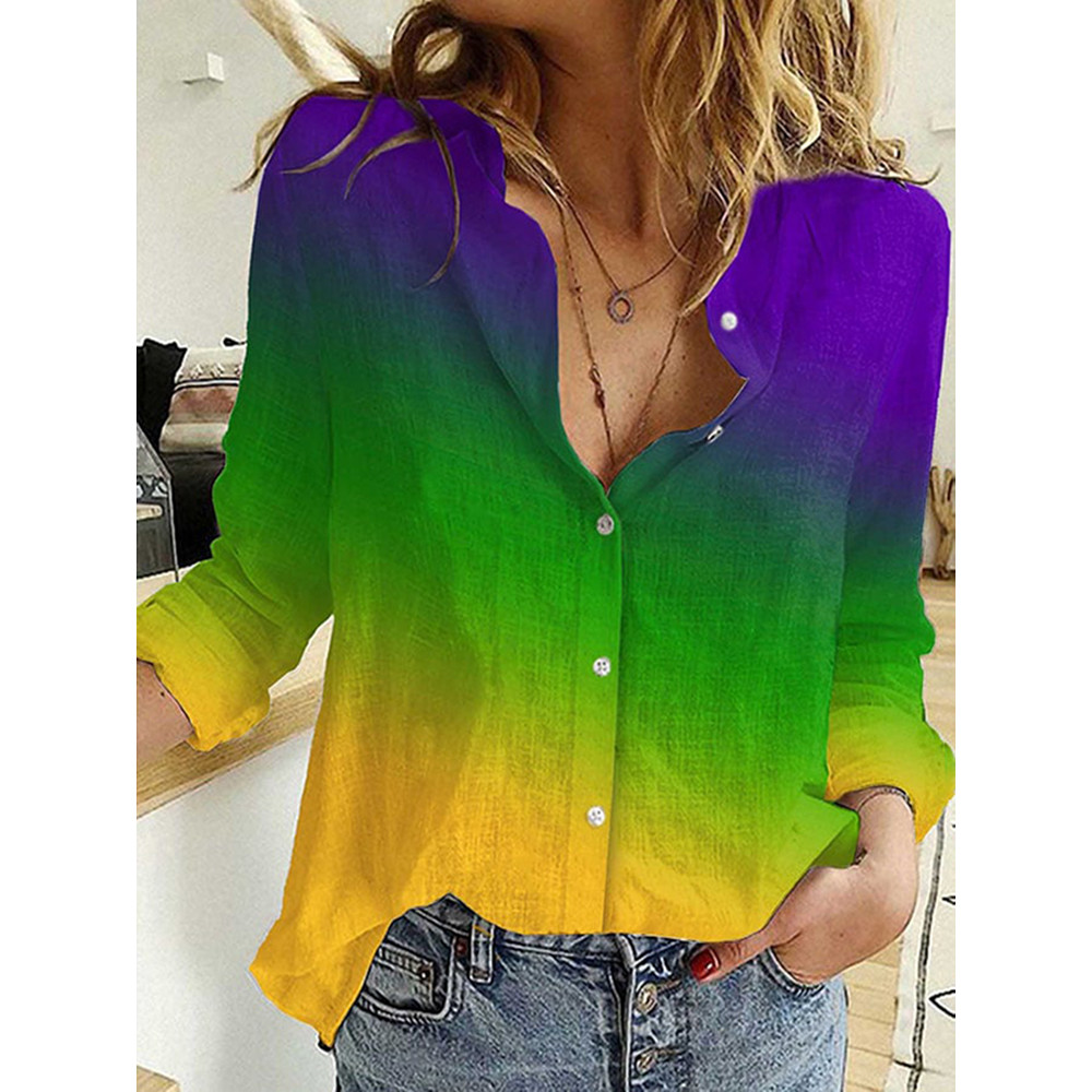 Mardi Gras Gradient Long Sleeve Shirt