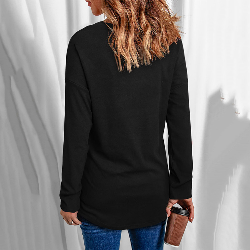 Mardi Gras Leopard Plaid Round Neck T-Shirt