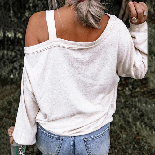 Mardi Gras Squad Asymmetrical Neck Shift Casual T-Shirt