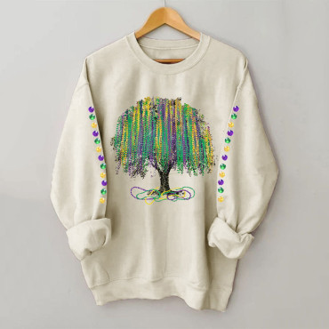 Mardi Gras Tree Long Sleeve Sweatshirt
