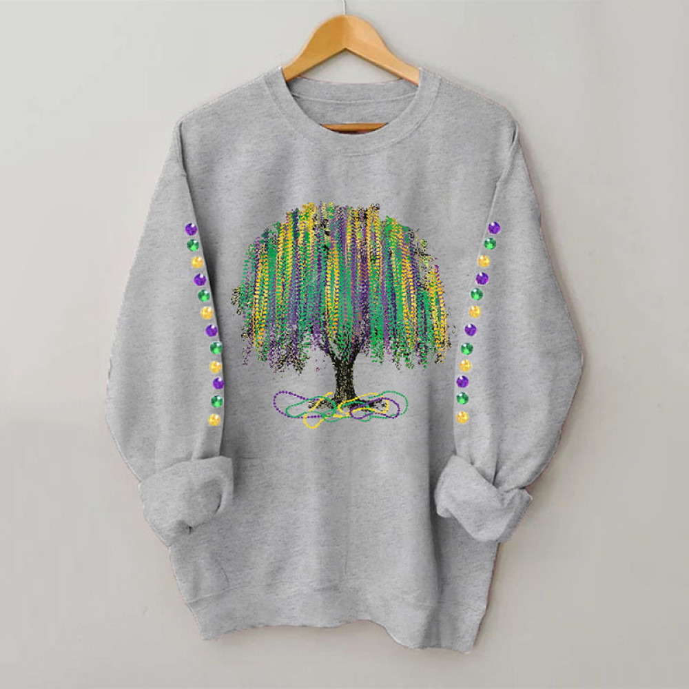 Mardi Gras Tree Long Sleeve Sweatshirt