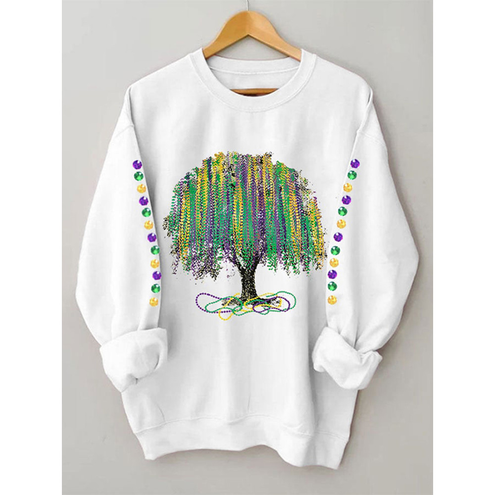 Mardi Gras Tree Long Sleeve Sweatshirt