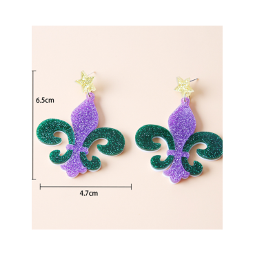 Tri Color Carnival Earrings