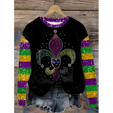Women's Mardi Gras Crawfish Print Sweatshirt