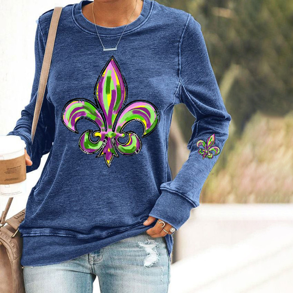 Women's Mardi Gras Crewneck Sweatshirt