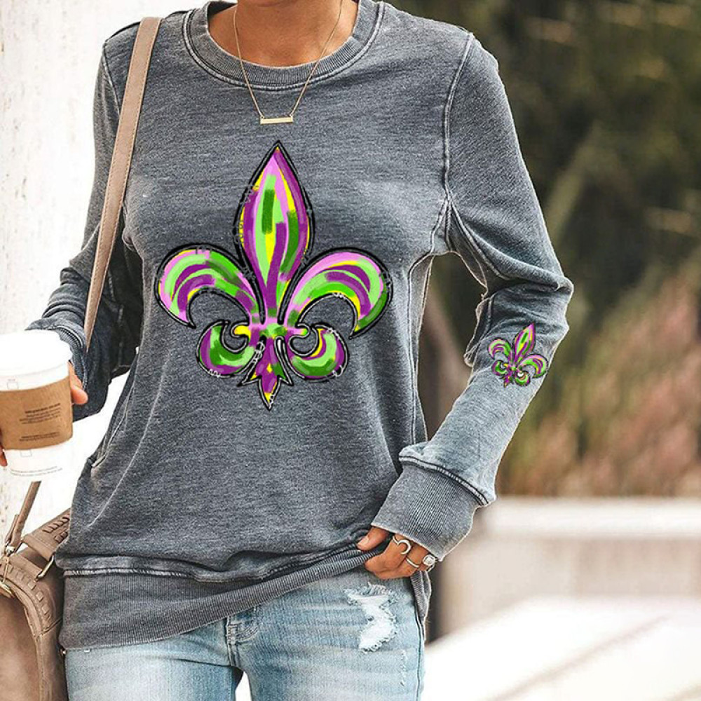 Women's Mardi Gras Crewneck Sweatshirt