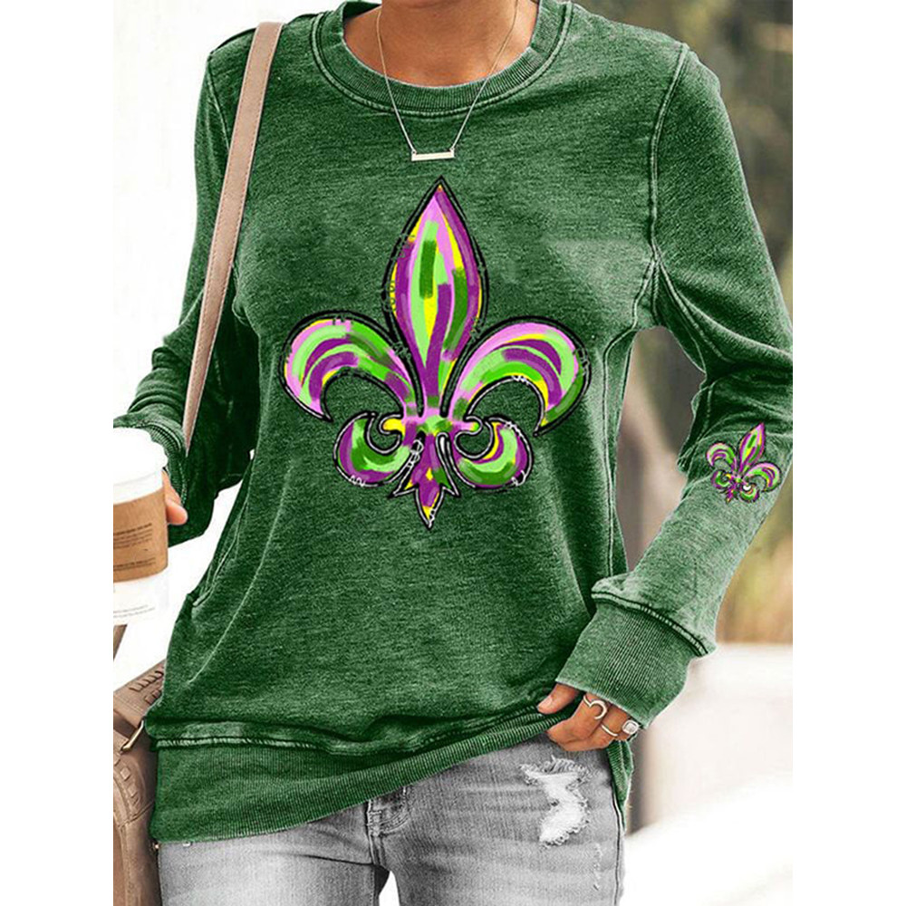 Women's Mardi Gras Crewneck Sweatshirt