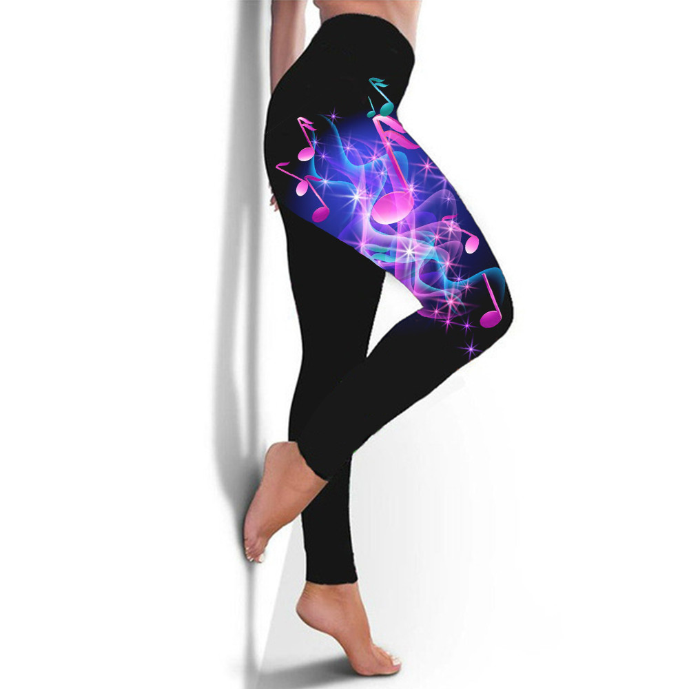 Abstract Music Notes Art Casual Leggings