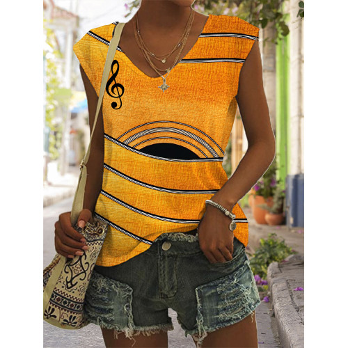 Acoustic Curves No 7V Guitar Abstract Art Tank Top
