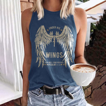 Casual Printed Comfy Tank Top