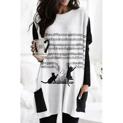 Cat Music Notation Cat Print Tunic