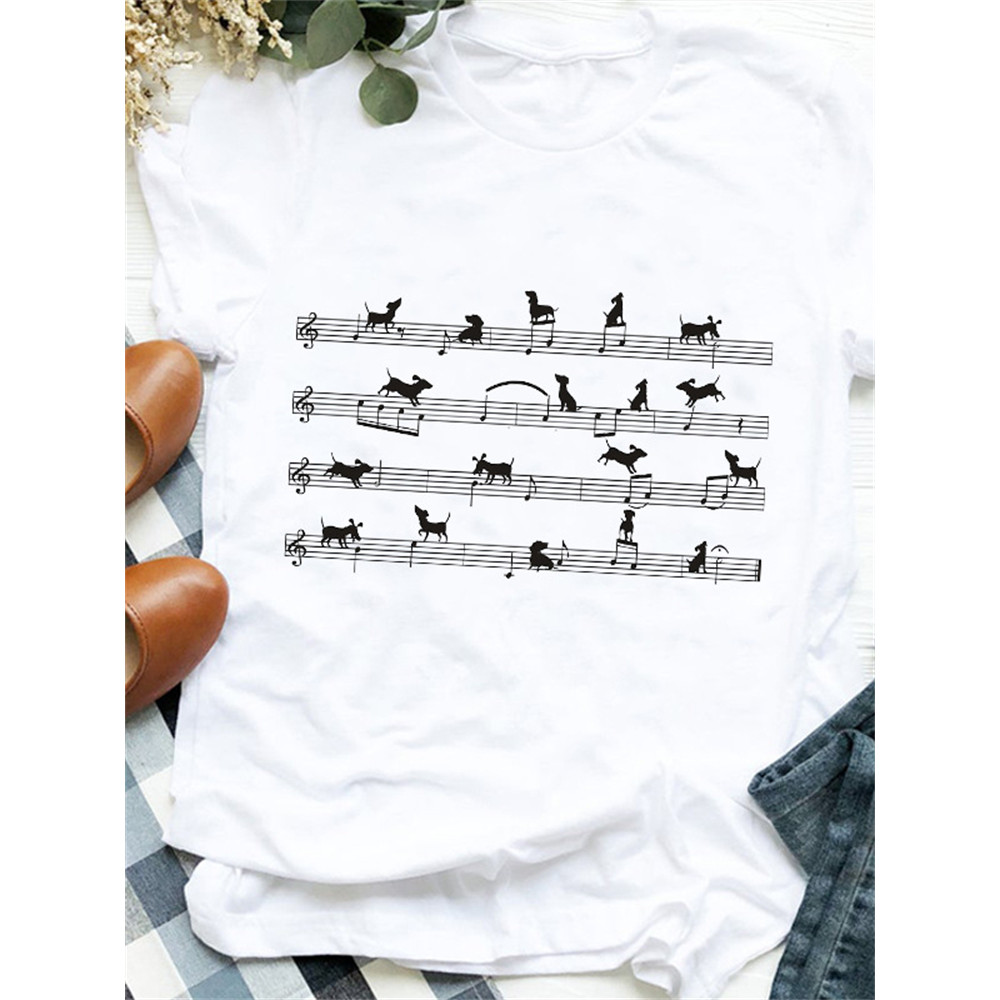 Funny Cats Sheet Music Graphic T Shirt