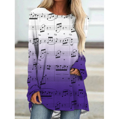 Fur Elise Sheet Music Inspired Gradient A Line T Shirt