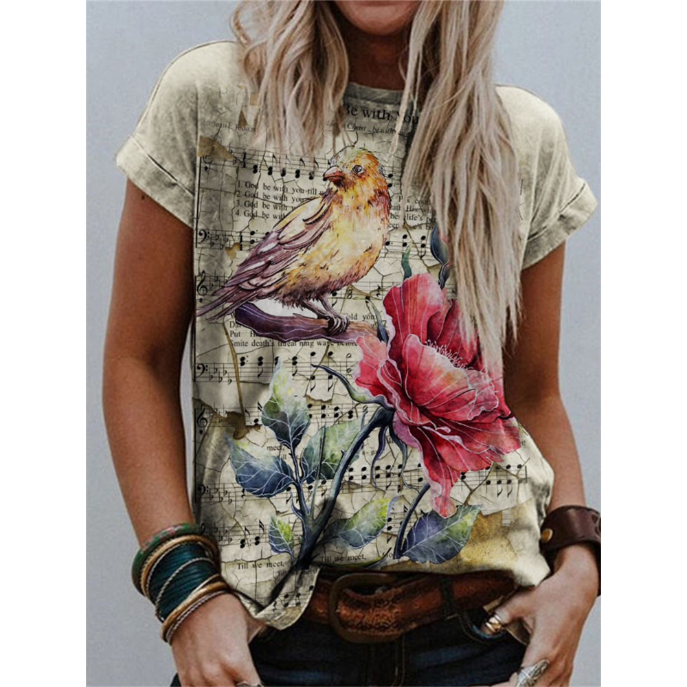 God Be With You Sheet Music Bird Graphic T Shirt