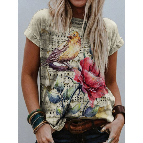 God Be With You Sheet Music Bird Graphic T Shirt