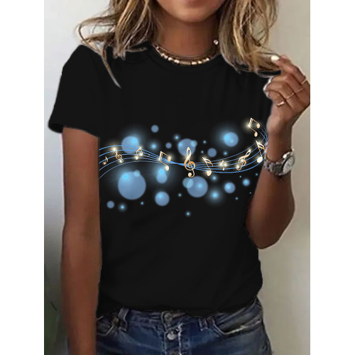 Golden Ornate Musical Staff Clef T Shirt