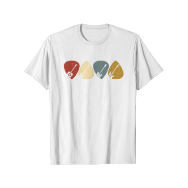 Guitar Pick Gift For Guitarist Retro Vintage T-shirt