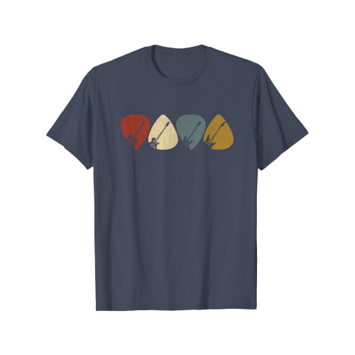 Guitar Pick Gift For Guitarist Retro Vintage T-shirt