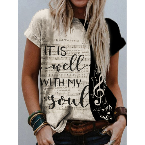 It Is Well With My Soul Music Sheet Contrast T Shirt