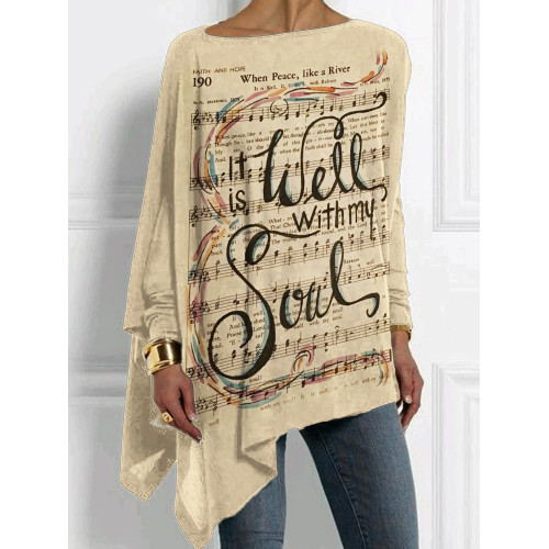 It Is Well With My Soul Sheet Music Bat Sleeve T Shirt