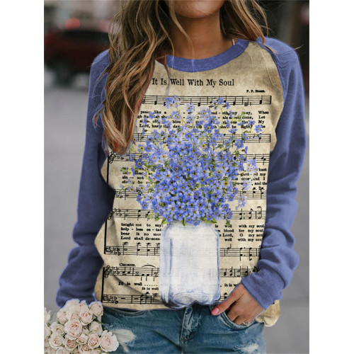 It Is Well With My Soul Sheet Music Contrast Sweatshirt