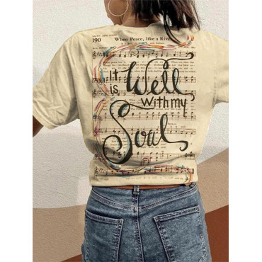 It Is Well With My Soul Sheet Music Inspired T Shirt