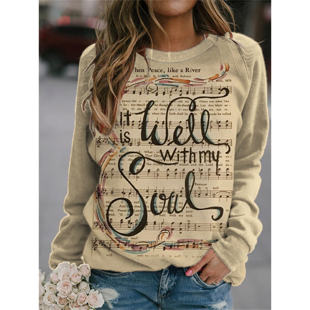 It Is Well With My Soul Sheet Music Sweatshirt