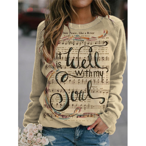 It Is Well With My Soul Sheet Music Sweatshirt