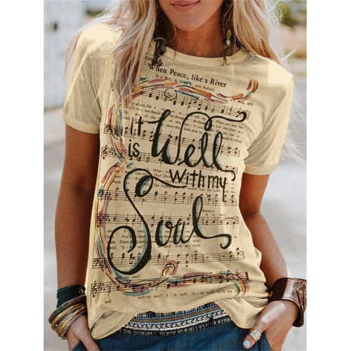 It Is Well With My Soul Sheet Music T Shirt
