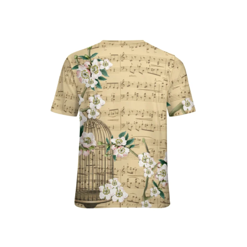 Lilicloth x Iqs Floral Music Women's Loose Casual T-Shirt