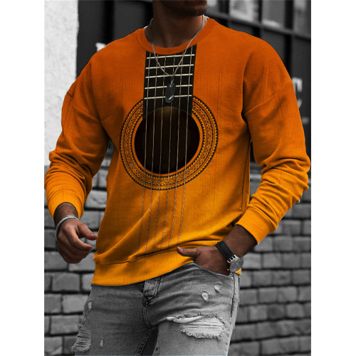 Men's Music Lover Guitar Inspired Gradient Sweatshirt