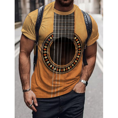 Men's Music Lover Guitar Inspired Gradient T Shirt