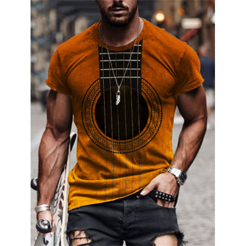 Men's Music Lover Guitar Inspired Gradient T Shirt